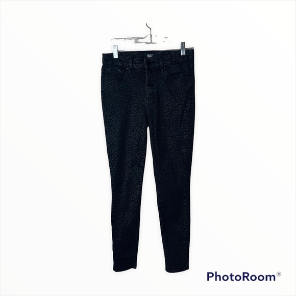 PAIGE x REVOLVE Black Hoxton Ultra Skinny Metallic Leopard Print Size 29 - Picture 8 of 9